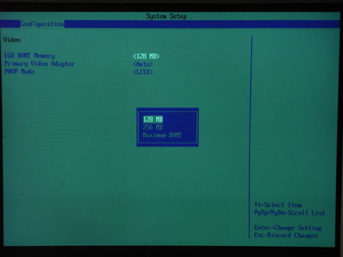 Intel DH57JG GPU Memory