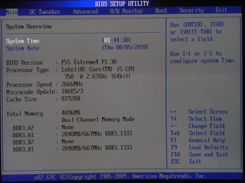  ASRock P55 Extreme4 BIOS 