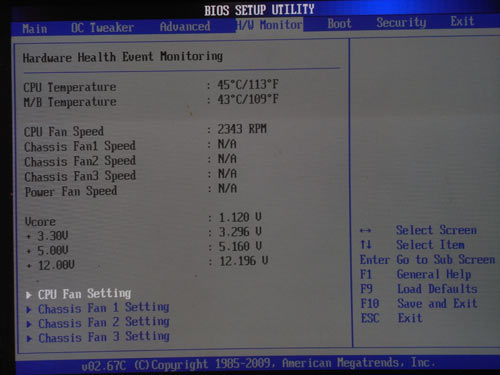 ASRock P55 Extreme4 системный мониторинг 1