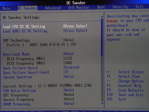 ASRock X58 Extreme6 настройки разгона 1