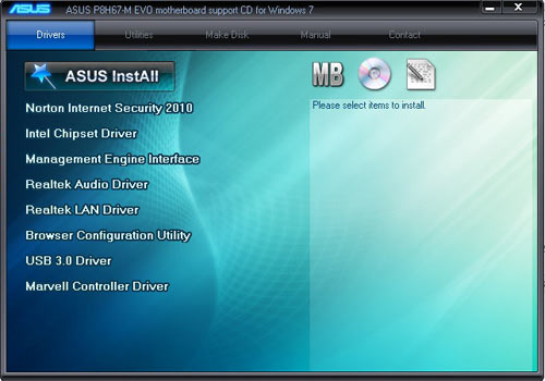 ASUS P8H67-M Evo комплектация 1