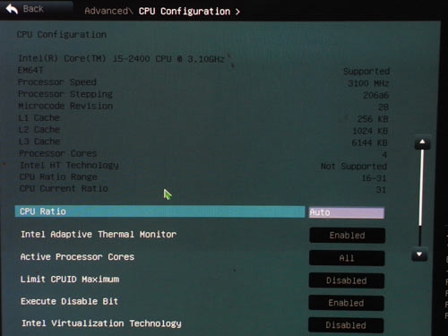 ASUS P8H67-M Evo CPU 1