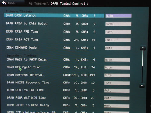 ASUS P8H67-M Evo настройки памяти 1