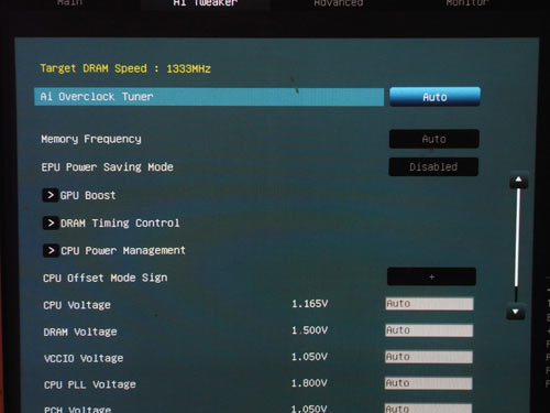 ASUS P8H67-M Evo настройки разгона 1