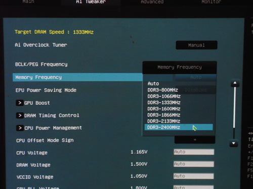 ASUS P8H67-M Evo частота памяти