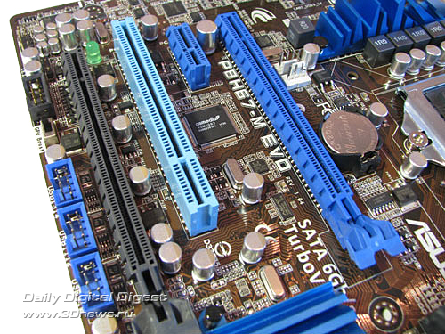 ASUS P8H67-M Evo слоты
