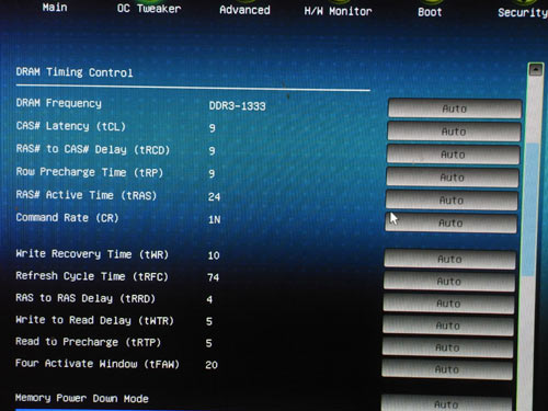 ASRock P67 Extreme4 настройки памяти 1