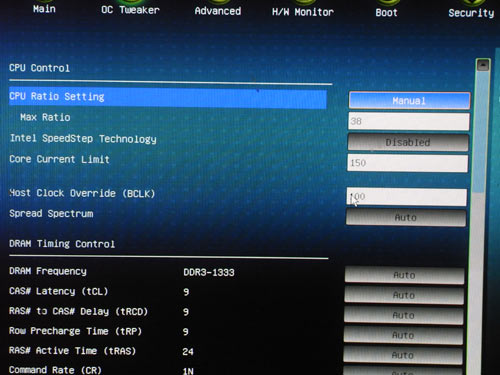 ASRock P67 Extreme4 настройки разгона 1