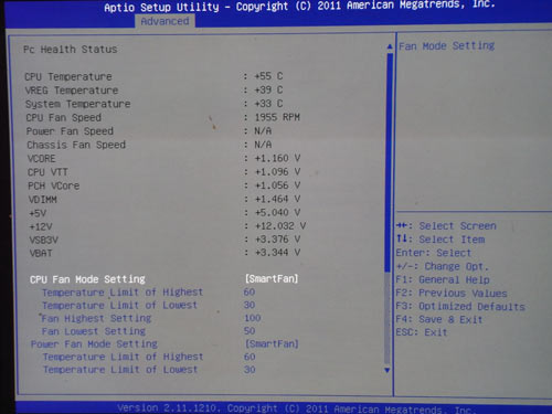 Sapphire P67 Hydra системный мониторинг 1