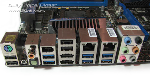 MSI P67A-GD80 задняя панель