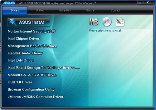 ASUS Sabertooth P67 комплектация 1