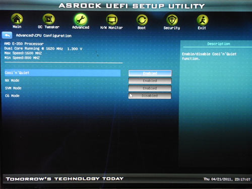  ASRock E350M1 CPU 