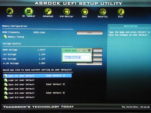 ASRock E350M1E profiles