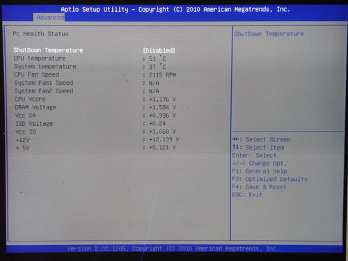 Biostar TH67+ системный мониторинг 1