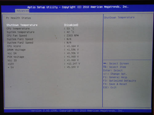 Biostar TP67B+ системный мониторинг 1