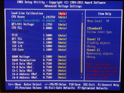 Gigabyte X58A-OC настройки разгона 3
