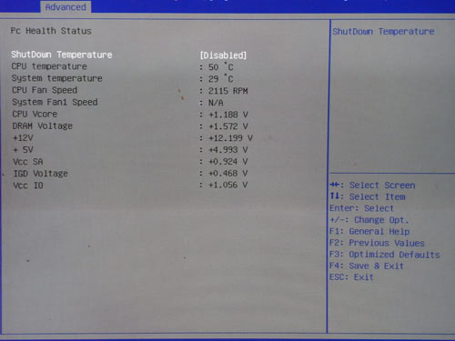 Biostar H67MH системный мониторинг 1