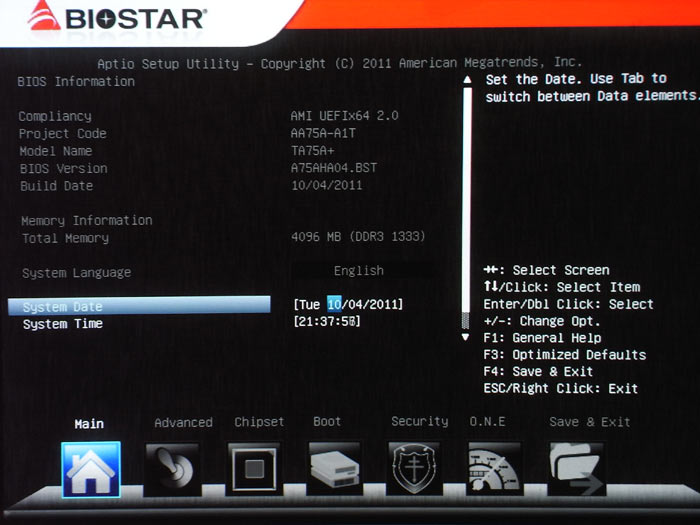 Biostar TA75A+ BIOS