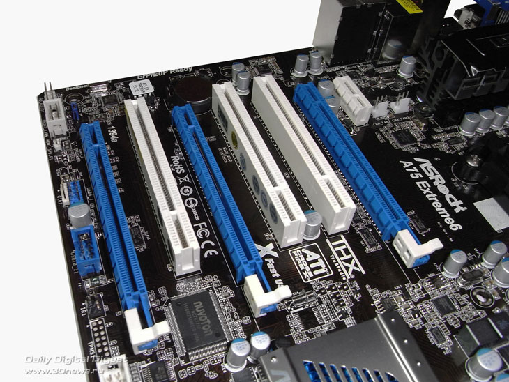  ASRock A75 Extreme6 слоты 