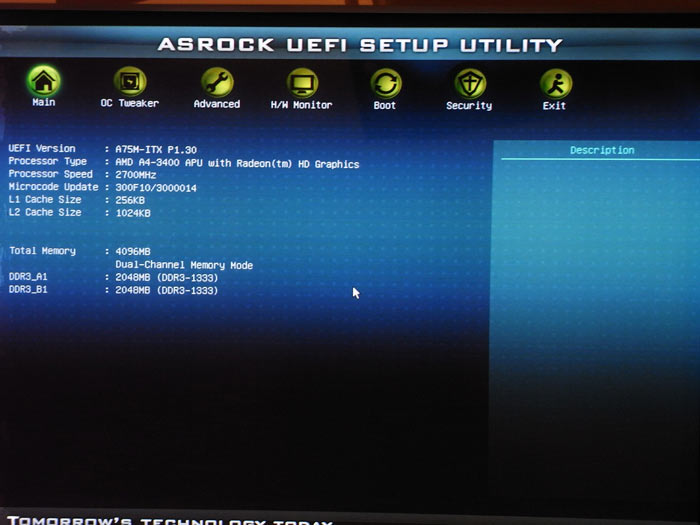 ASRock A75M-ITX BIOS