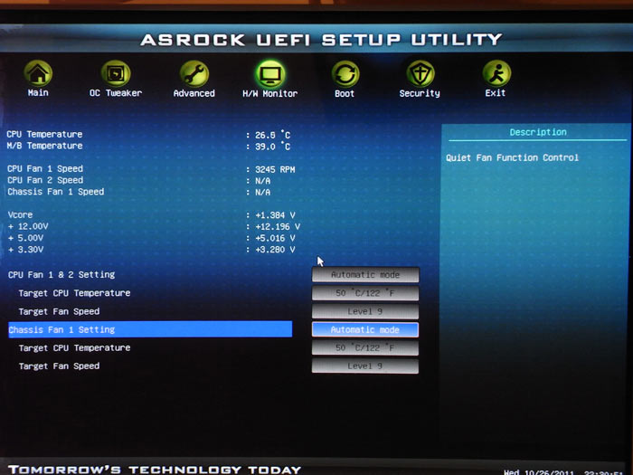 ASRock A75M-ITX системный мониторинг 1