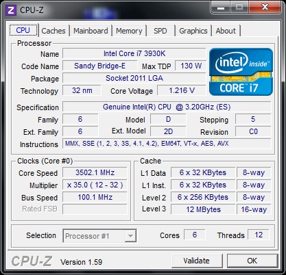 ASUS Sabertooth X79 штатная частота