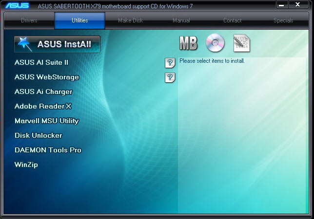 ASUS Sabertooth X79 комплектация
