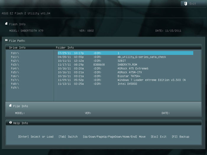 ASUS Sabertooth X79 EZ Flash 2