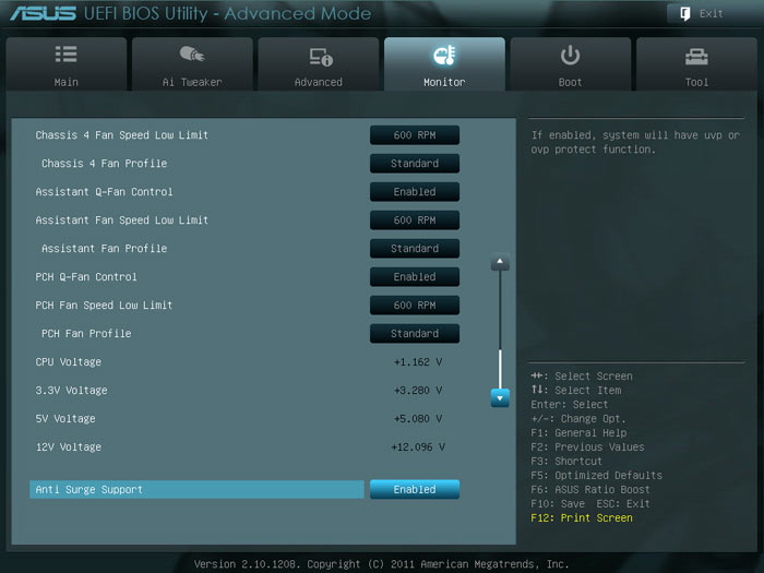 ASUS Sabertooth X79 системный мониторинг 4