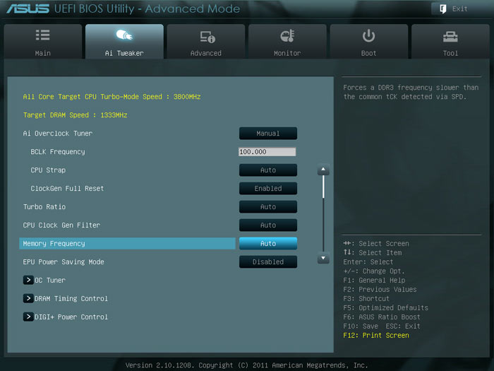 ASUS Sabertooth X79 настройки разгона 1