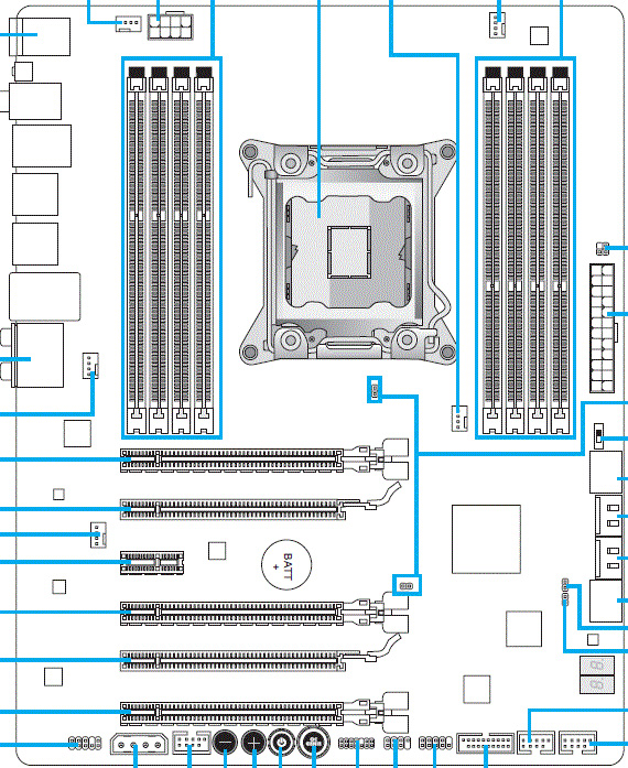 MSI X79A-GD65 (8D) схема