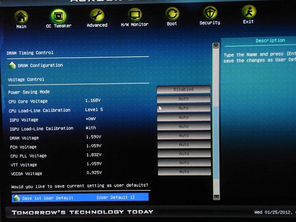 ASRock Z68 Extreme7 настройки разгона 2