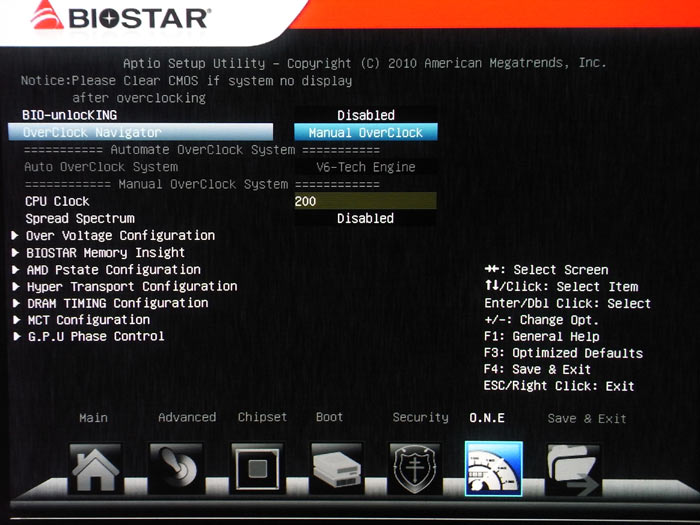 Biostar TA990FXE настройки разгона 1