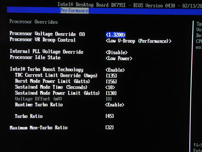  Intel DX79SI настройки разгона 2 