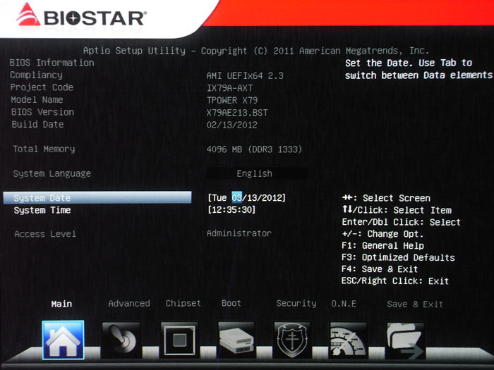 Biostar TPower X79 BIOS