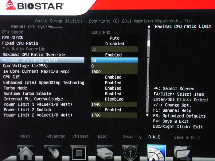 Biostar TPower X79 настройки разгона 1