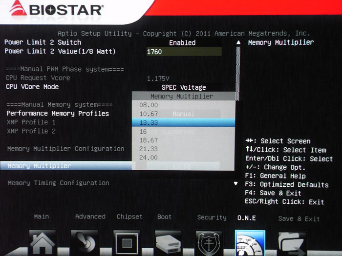 Biostar TPower X79 частота памяти