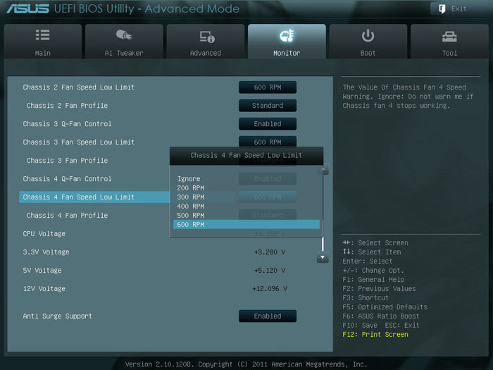 ASUS P9X79 WS системный мониторинг 2