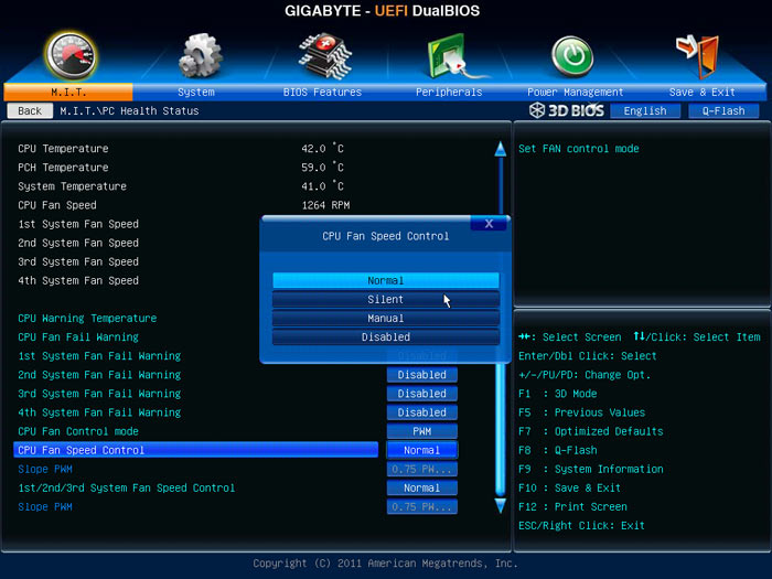 Gigabyte Z77X-UD5H системный мониторинг 2