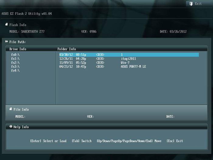 ASUS Sabertooth Z77 EZ Flash 2