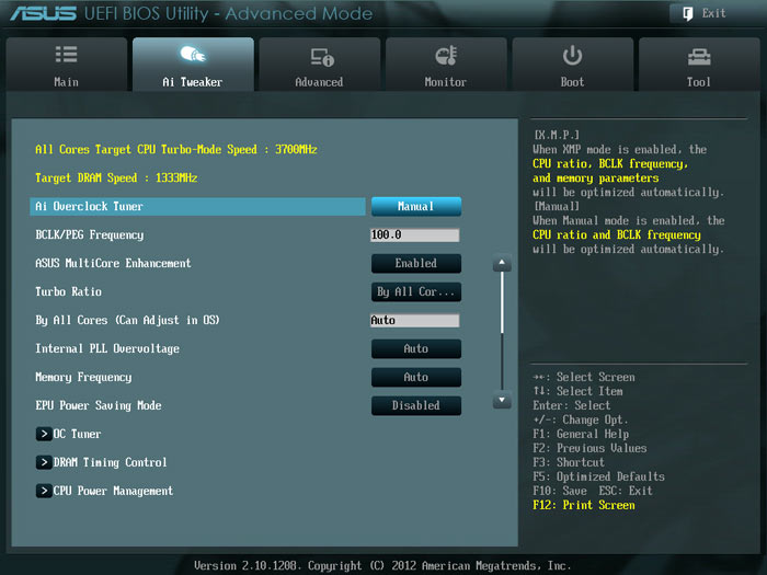 ASUS Sabertooth Z77 настройки разгона 1