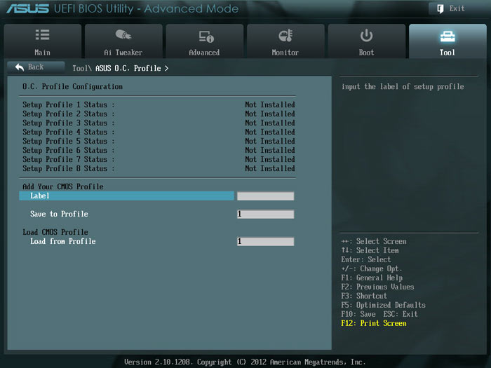 ASUS Sabertooth Z77 OC Profile