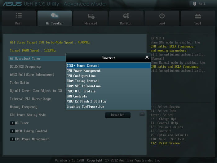 ASUS Sabertooth Z77 Shortcut