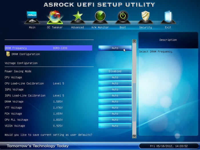 ASRock Z77 Extreme6 настройки разгона 2