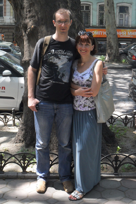 Саша Черноиван с супругой Юлей Шевченко