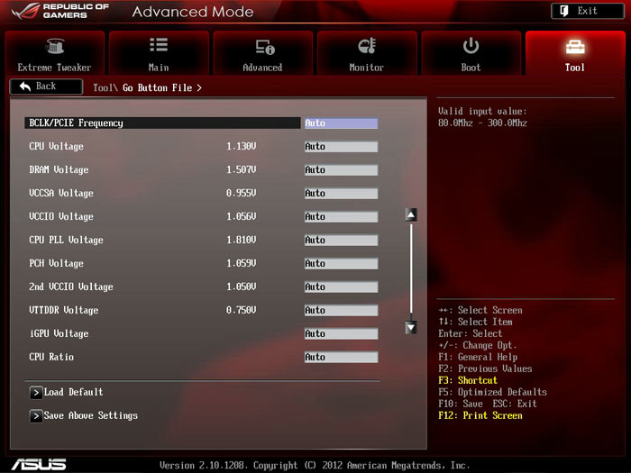 ASUS Maximus V Gene Go Button