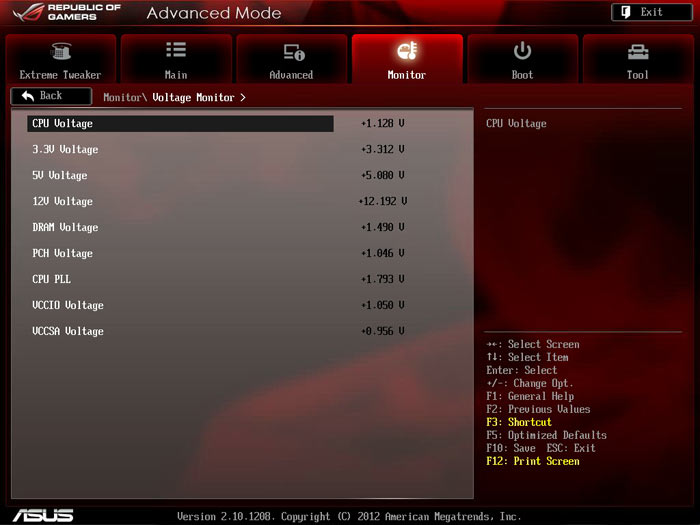 ASUS Maximus V Gene системный мониторинг 1