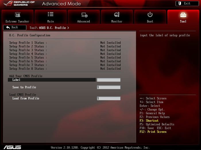 ASUS Maximus V Gene OC Profile