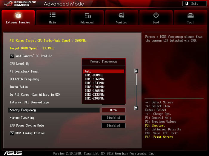 ASUS Maximus V Gene частота памяти