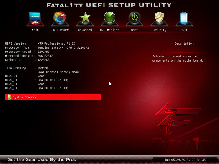 ASRock Fatal1ty X79 Professional BIOS